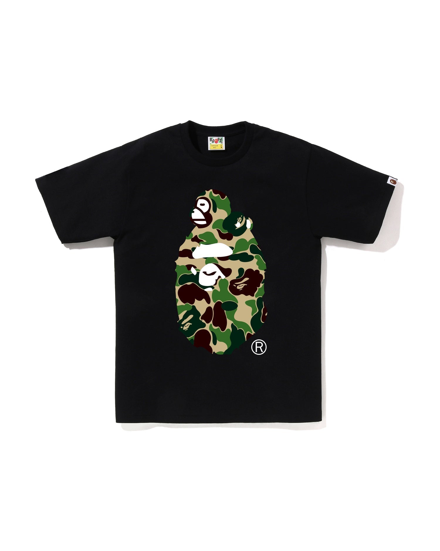 A Bathing Ape ABC Camo Milo on Big Ape Tee – BAPE Graphic T-Shirt