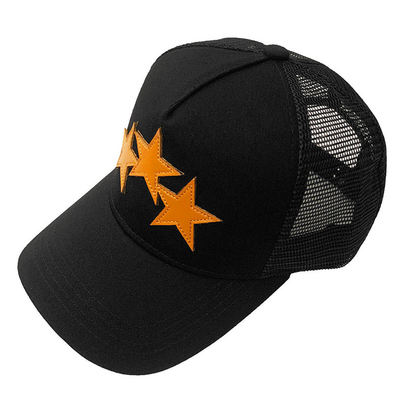 AMIRI 3 Star Trucker Hat – Embroidered Logo Cap (Style 2)