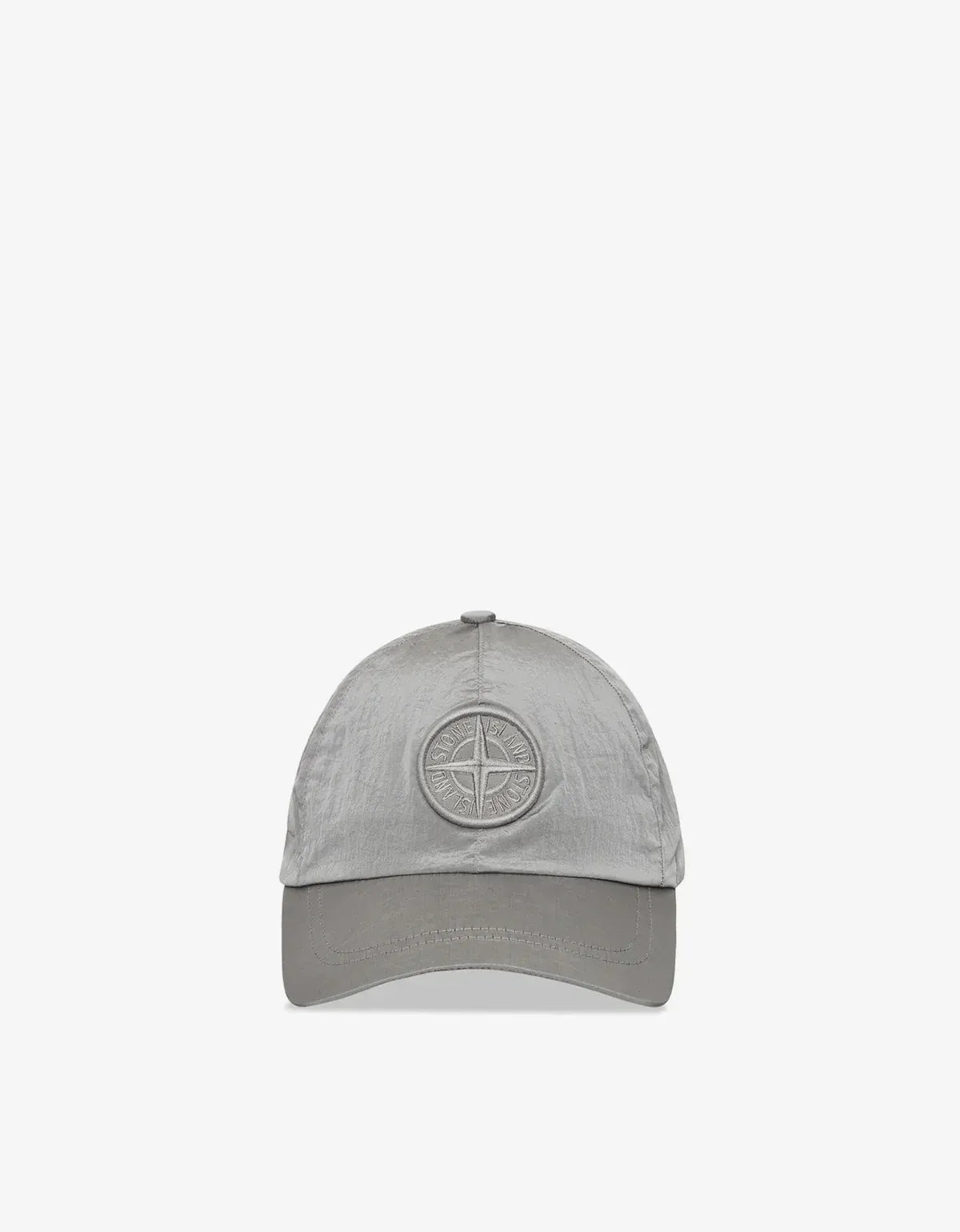 Stone Island Grey Nylon Metal Baseball Cap
