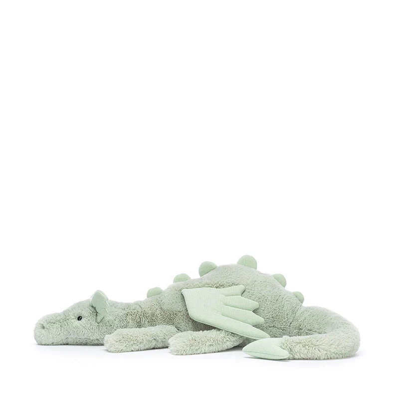 Jellycat Huge Sage Dragon Plush – Large Green Sparkle Stuffed Animal
