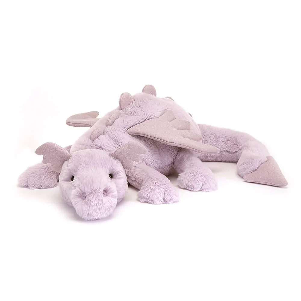 Jellycat Plush Lavender Dragon – Huge Stuffed Animal