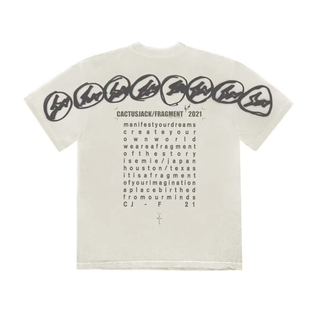 Travis Scott Cactus Jack x Fragment Manifest Tee – White SS22